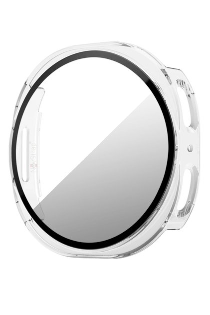 Samsung Galaxy Watch 9 44mm ile Uyumlu Kılıf Sert PC Kasa ve Cam Ekran Koruyucu 360 Tam Koruma