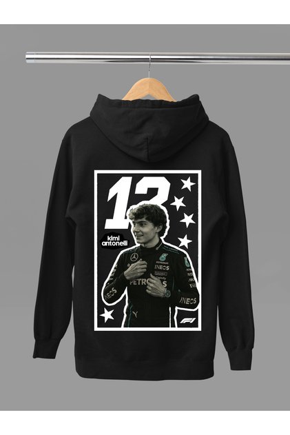 Kimi Antonelli Printed Cotton Long Sleeved 3-Yarn Hooded F1 Sweatshirt