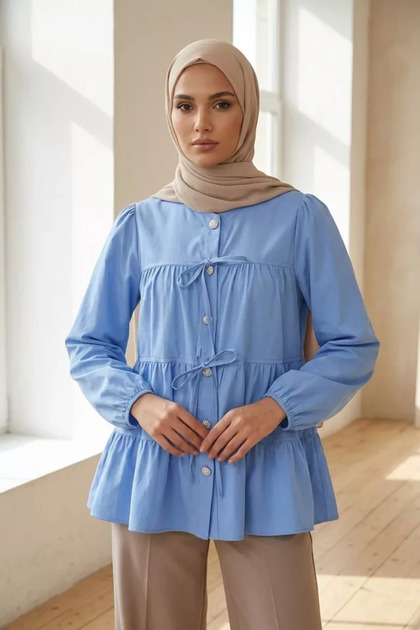 Gülseli Lace Detailed Hijab Tunic