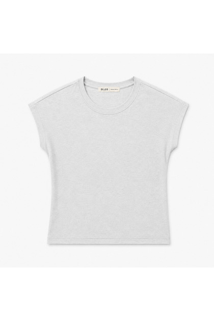 Women's Gray Sleeveless Stretchy Ribbed Tshirt