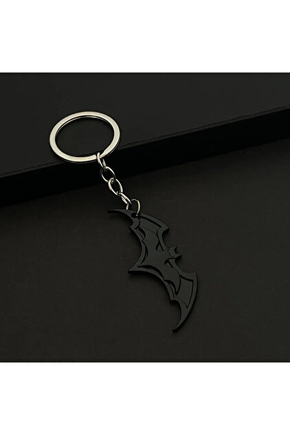 Black Creative Anime Bat Pendants Keychains Personalized Metal Bat Keychain Couple Men and Women Hig
