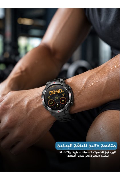 Tetra R2 Smart Watch Original 100 exercise modes Men Sports Fitness Tracker Bluetooth Call Black