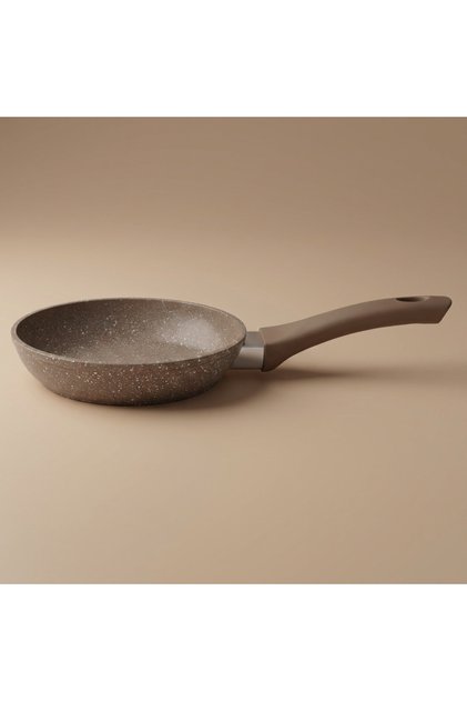Rocky Granite Frying Pan, 18cm - Brown