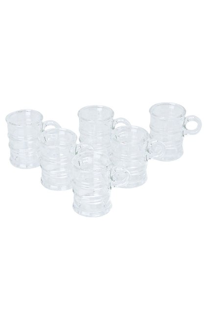 Al Saif Gallery Glass Tea Bialat Serving Set, 6 Pieces - Clear