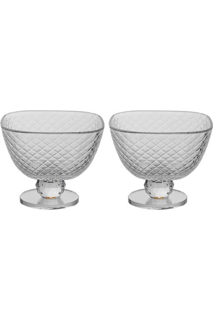 Al Saif Gallery Glass Serving Set, 10x10x8.3 cm, 2 pieces, base - clear