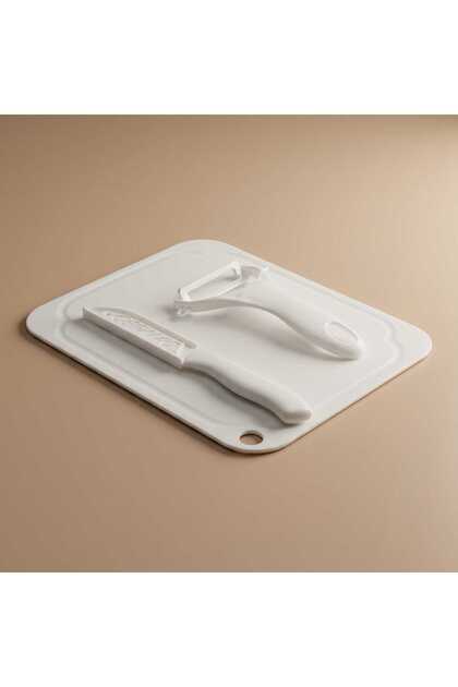 saif so Chopping Board Set, 3 Pieces, cc23010 - White