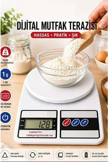 Digital Mutfak Terazisi Sf400 10 Kg Mutfak Terazisi Mutfak Tartısı Mutfak Terazisi Hassas Ölçüm 10kg