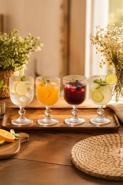 14916 İmola 4lü Su Meşrubat Bardağı Seti Kadeh Takımı 375 ml