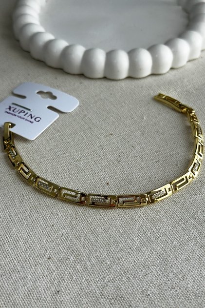 Xuping 14K 17+2 CM Rome Taşlı Kadın Bileklik Kararmaz Kadın Xuping Bileklik