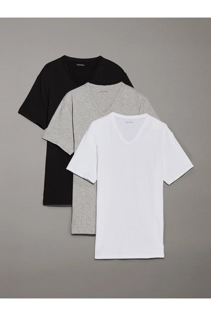 Erkek Marka Logolu Günlük Kullanıma Uygun Siyah-Beyaz-Gri T-Shirt