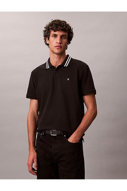 Men's black polo t-shirts