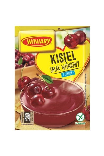 Kisiel cu zahar, gust de visine, 77g, set 4 portii