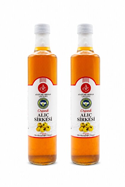 Organik Alıç Sirkesi 2'li Set (2 x 500 ml) Doğal Fermente Katkısız