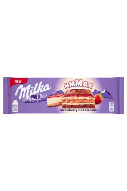 Biscuiti cu umplutura de cheesecake si capsuni, Milka, 300 g