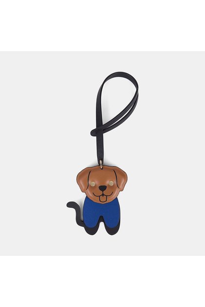 Taba Köpek Figürlü Deri Charm
