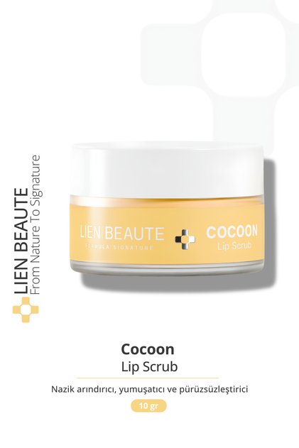 Cocoon Lip Smoothing Softening Purifying Revitalizing Exfoliating Lip Scrub Shea Butter Coconut Oil Vitamin E Lip Care