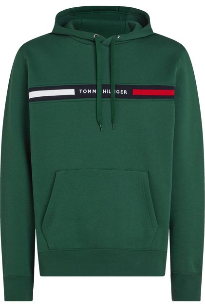 Erkek Marka Logolu Kapüşonlu Şık Görünüşlü Yeşil Sweatshirt