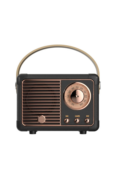 black Retro Bluetooth Speaker Wireless Card Portable Subwoofer Mini Outdoor Student Small Bluetooth