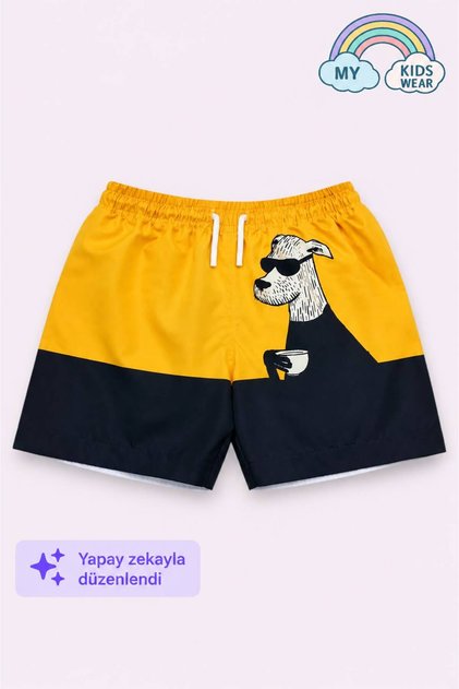 Boy's Patterned Swim Shorts 3-16 Years 12385