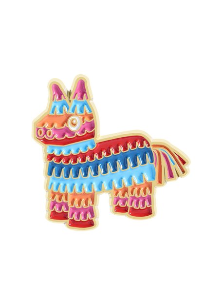 QHXZ4917 Creative Donkey Pinata Enamel Pins Funny Mexican Pinata Game Rainbow Donkey Brooches Clothe