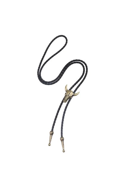 Bull Head-bronze Ties for Men American Cowboy Garment Accessory Tie Adjustable Bull Head Western Cow
