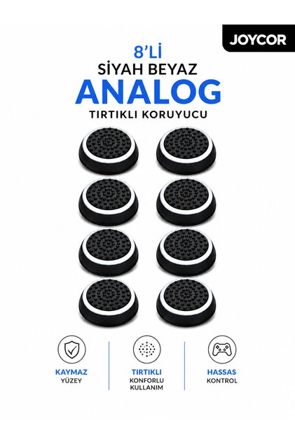 Ultra İnce Analog Koruyucu Topuz Başlık - 8'li Set - PS5, PS3, PS4, Switch , Xbox Serileri Uyumlu Başlık