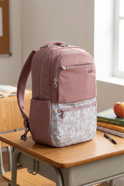 My Polo 2085 Primary School Middle School Bag Backpack School Bag Multi-Compartment Orthopedic Back Patterned