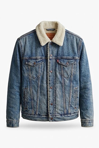 Men's Blue Trucker Jacket 2.0 Sherpa Trucker