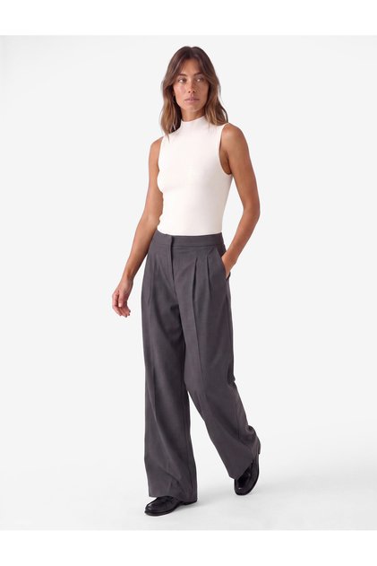 High Collar Viscose Blended Sleeveless Knitwear Undershirt