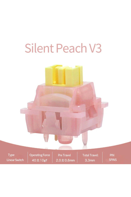 110pcs Silent Peach V3 Outemu Silent Peach/Lemon V3 Switches Lubed Update V3 Switch Mechanical