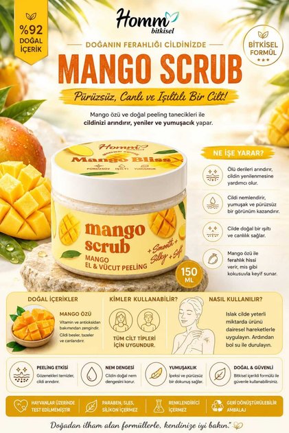 Homm life mango scrub 150ml