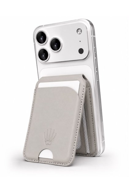 Gray Magnetic Adhesive 5-Chamber Magnetic Card Holder with Axis Stand (Rfid)