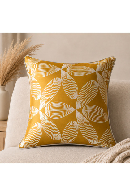 Fata Perna Decorativa 45x45 cm Premium – Model Geometric Modern, Material Satinat