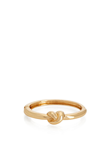 Gold Düğüm Detaylı Kadın Cuff Bileklik