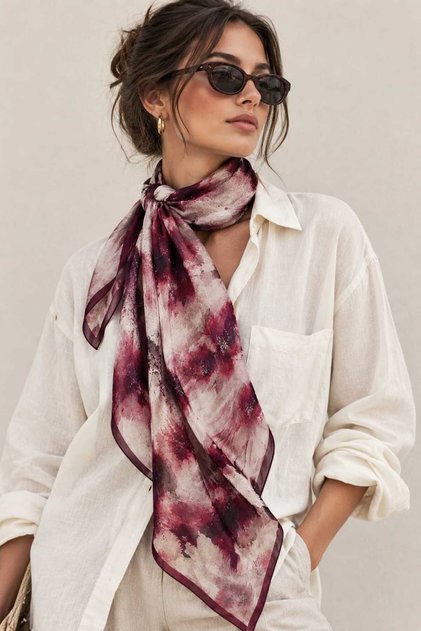 Kraş Patterned Multi-Purpose Shawl Scarf Foulard Pareo – Women's Kraş Shawl