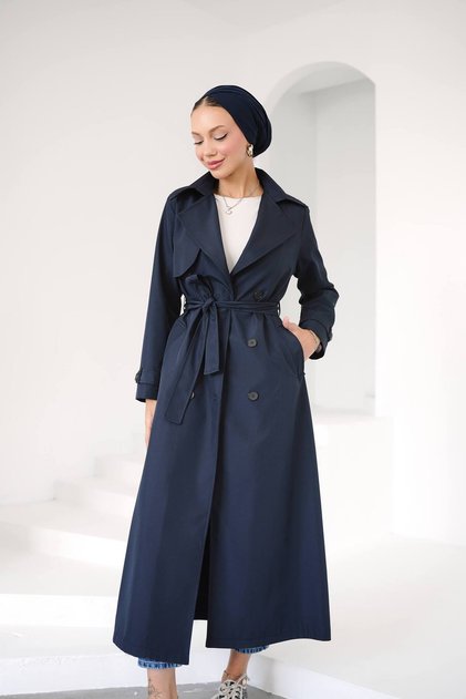 Lined Waterproof Long Trench Coat