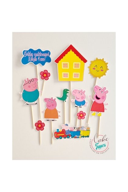 Set toppere tort cu Pepa Pig