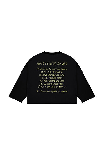 Summer Rouitne Uzun Kollu T-Shirt