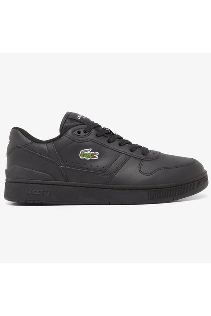 T-Clip Set 224 02 Leather Mens Sneaker Genuine Leather Men's Casual Sports Shoes Black