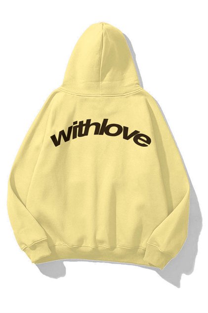 Unisex with Love Sweatshirt Soft Yellow