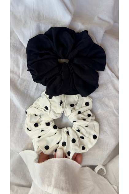 Elastic Hair Clips 2-Pack Women's Hair Clips Polka Dot, Plain Pinterest Model