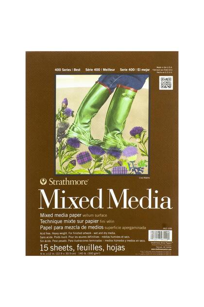 Artist Pads Mixed Media Pad, 300 gsm, White, 23 X 30.5 cm, 15 Sheets