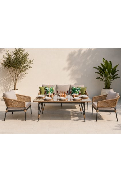 RATTAN BAHÇE VE BALKON TAKIMI WİSTA MODEL 3+1+ 1