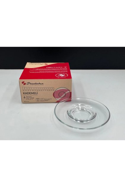 5400001 Cam Çay Tabağı 13 cm 6'lı