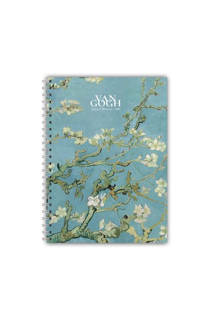 A5 Spiralli Art Defteri - Çizgili Karton Kapak 100 Sayfa Vincent Van Gogh