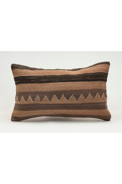 Handmade Vintage Throw Pillow Cover Made from Old Kilim, Wool, 30X50 cm