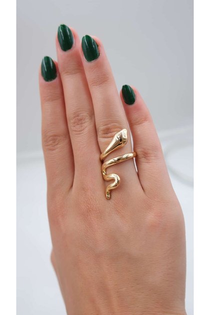 Snake Design Spiral Ring