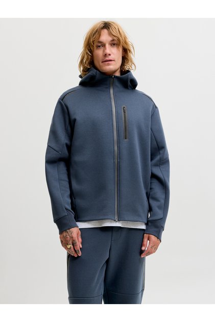 Jack Jones Jcofusıon Sweat Full Zıp Hood Erkek Antrasit Sweatshirt