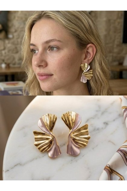 Estelle Vintage Style Design Earrings for Women Gold - Colorful