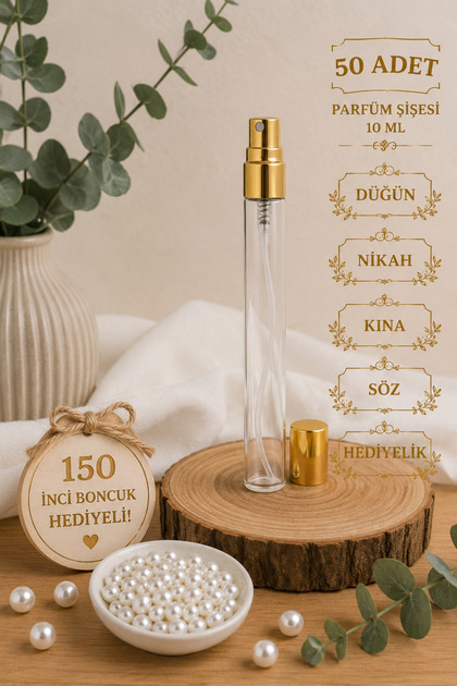 Cam Parfüm Şişesi Kolonya Şişesi Boş Fısfıs Şişe Her Türlü Hediyeliğe Uygun 50 Adet